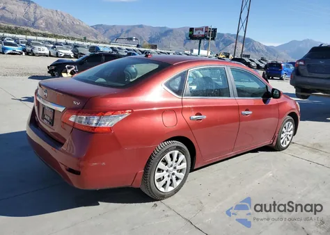 2015 Nissan Sentra S z USA, uszkodzony, nr VIN 3N1AB7AP5FY262732